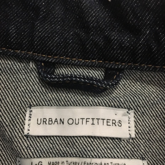 Extra Long Sleeve Dark Denim Jean Jacket With Zip Front - Picture 4 of 4